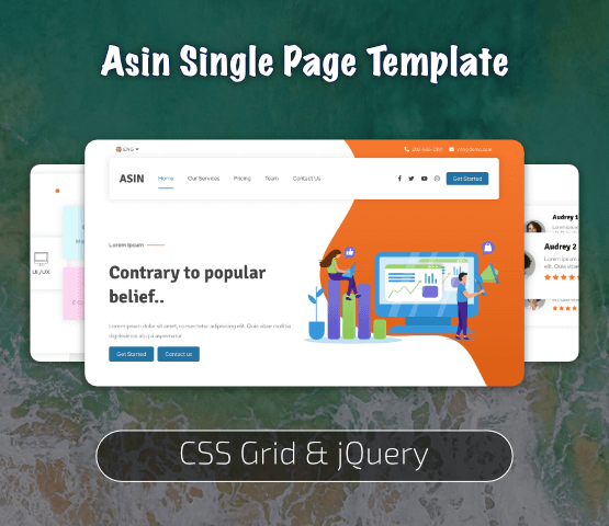 Asin Multi-Purpose Single Page Template product image