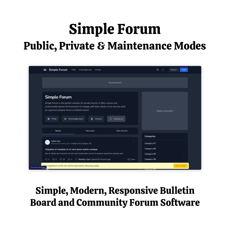 Simple Forum - Responsive Bulletin Board